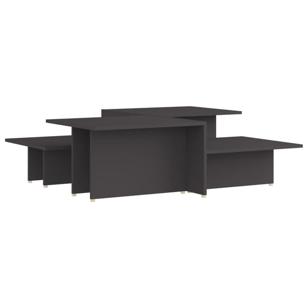 vidaXL Coffee Tables 2 pcs. Grey 111.5x50x33 cm Engineered Wood