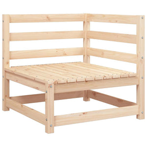 vidaXL Solid Pine Wood Garden Corner Sofa