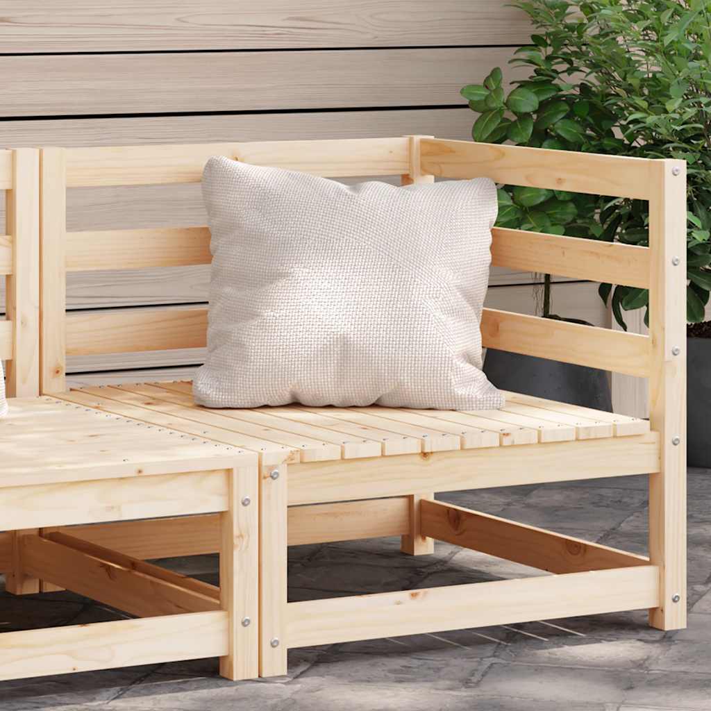 vidaXL Solid Pine Wood Garden Corner Sofa