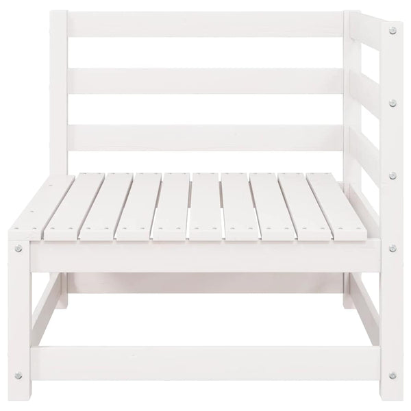 vidaXL Garden Corner Sofa White Solid Pine Wood