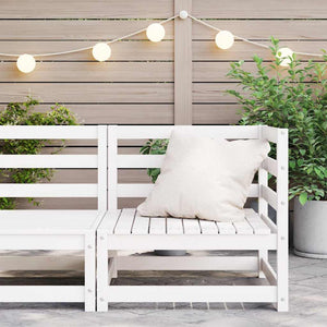 vidaXL Garden Corner Sofa White Solid Pine Wood