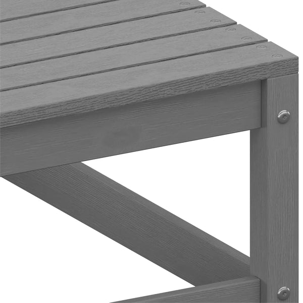vidaXL Garden Corner Sofa Grey Solid Pine Wood
