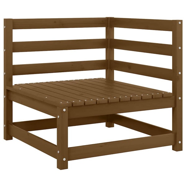 vidaXL Garden Corner Sofa Honey Brown Solid Pine Wood
