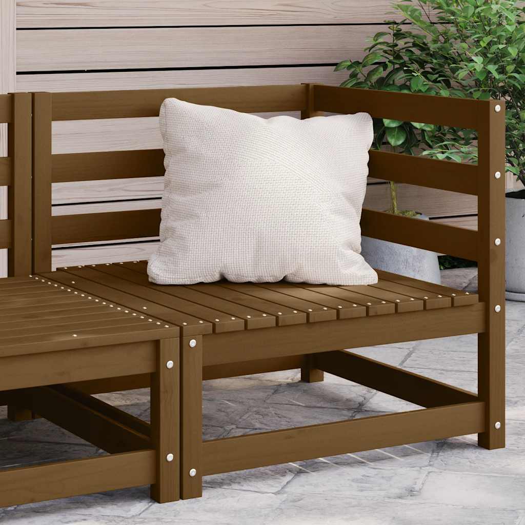 vidaXL Garden Corner Sofa Honey Brown Solid Pine Wood