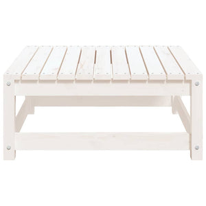 vidaXL Garden Stool 70x70x30 cm White Solid Pine Wood
