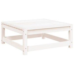 vidaXL Garden Stool 70x70x30 cm White Solid Pine Wood
