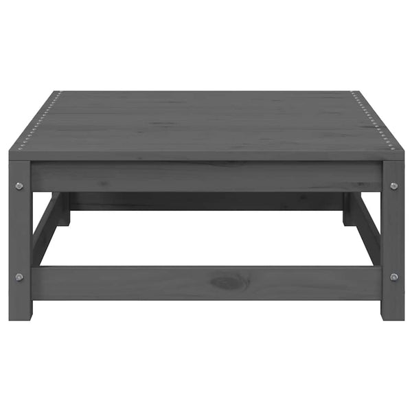 vidaXL Garden Stool 70x70x30 cm Gray Solid Pine Wood