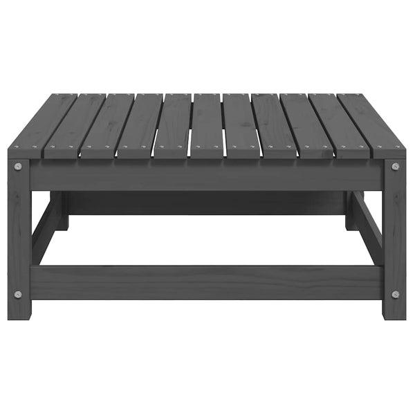 vidaXL Garden Stool 70x70x30 cm Gray Solid Pine Wood