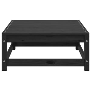 vidaXL Garden Stool 70x70x30 cm Black Solid Pine Wood