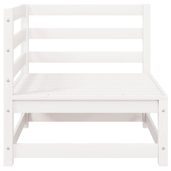 vidaXL Garden Corner Sofas 2 pcs White Solid Pine Wood