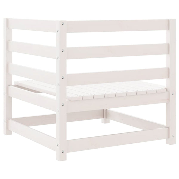 vidaXL Garden Corner Sofas 2 pcs White Solid Pine Wood