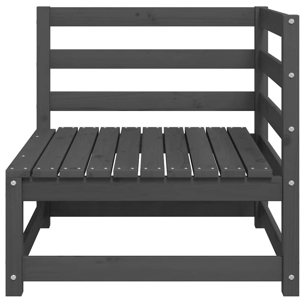 vidaXL Garden Corner Sofas 2 pcs. Grey Solid Pine Wood