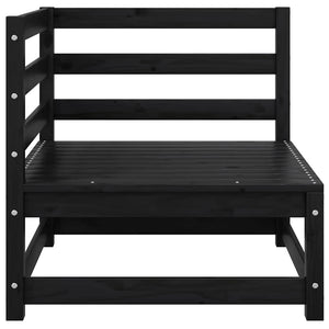 vidaXL Garden Corner Sofas 2 pcs. Black Solid Pine Wood
