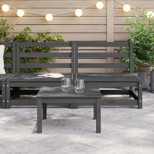 vidaXL Garden Center Sofas 2 pcs. Gray Solid Pine Wood