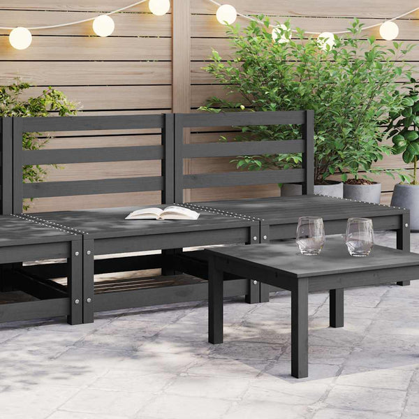 vidaXL Garden Center Sofas 2 pcs. Gray Solid Pine Wood