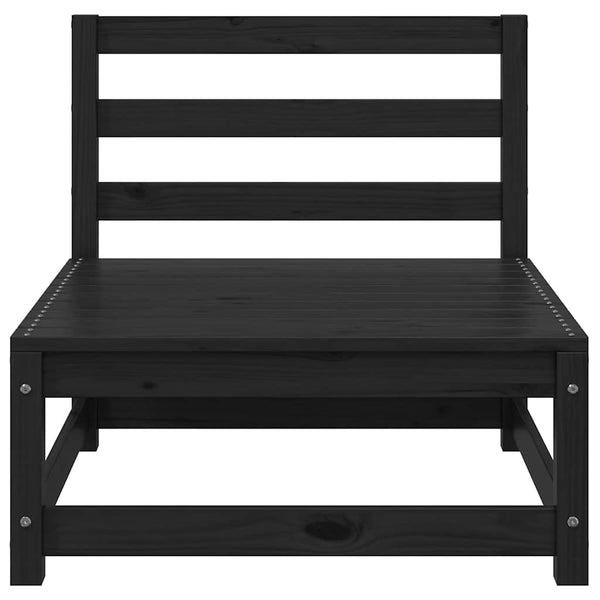 vidaXL Garden Center Sofas 2 pcs. Black Solid Pine Wood