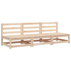 vidaXL Garden Middle Sofas 3 pcs. Solid Pine Wood