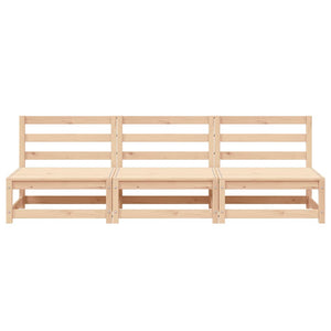 vidaXL Garden Middle Sofas 3 pcs. Solid Pine Wood
