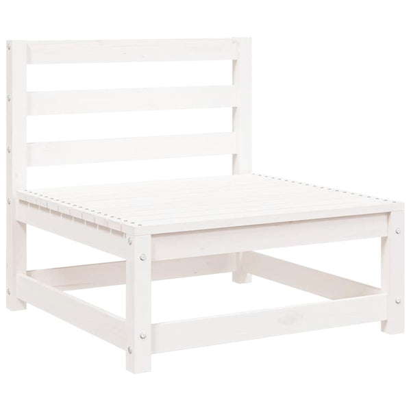 vidaXL 2-Piece Garden Lounge Set White Solid Pine Wood