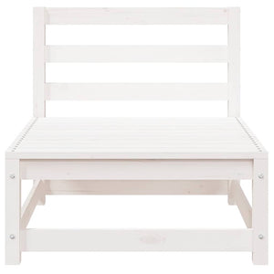 vidaXL 2-Piece Garden Lounge Set White Solid Pine Wood