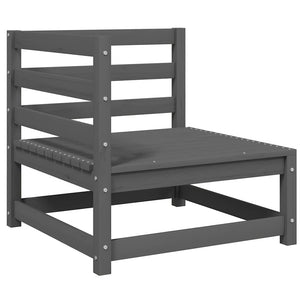 vidaXL 2-piece Garden Lounge Set Grey Solid Pine Wood