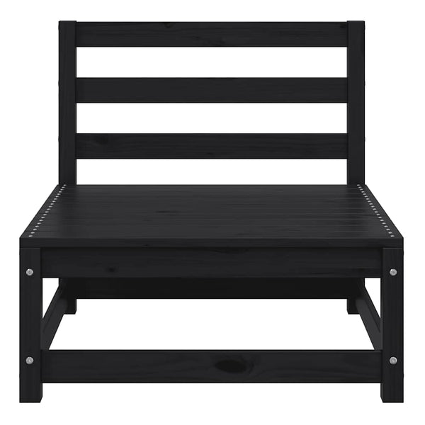 vidaXL 2-Piece Garden Lounge Set Black Solid Pine Wood