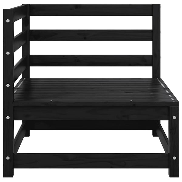 vidaXL 2-Piece Garden Lounge Set Black Solid Pine Wood
