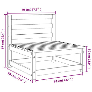 vidaXL 2-Piece Garden Lounge Set Black Solid Pine Wood