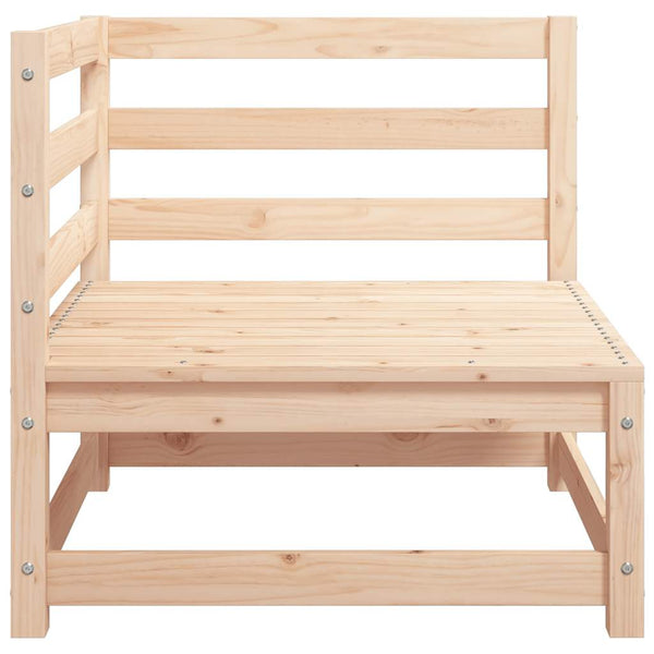 vidaXL Garden Corner Sofa with Grey Cushions Solid Pine Wood