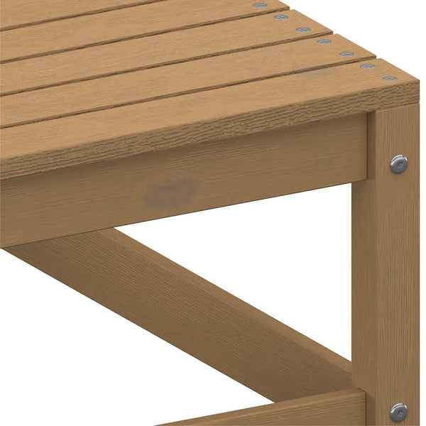 vidaXL Garden Corner Sofa with Cream Cushions Solid Pine Wood