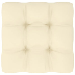 vidaXL Garden Corner Sofa with Cream Cushions Solid Pine Wood