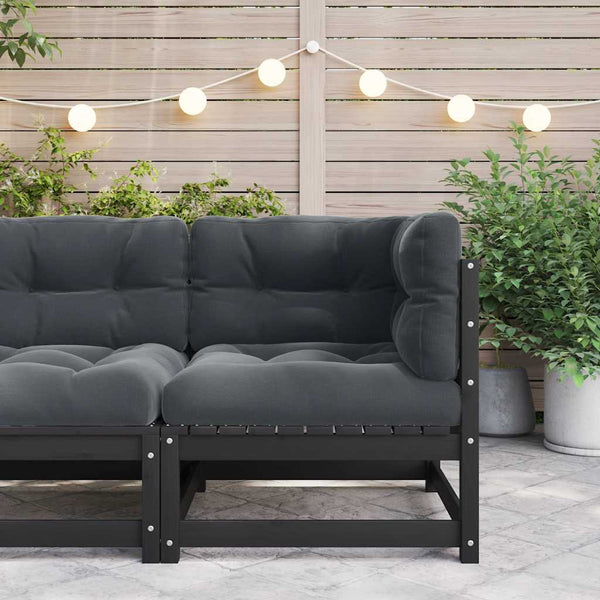vidaXL Garden Corner Sofa with Cushions Solid Pinewood