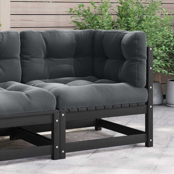 vidaXL Garden Corner Sofa with Cushions Solid Pinewood