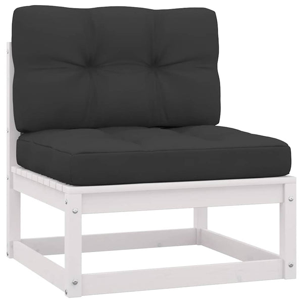 vidaXL Garden Center Sofas with Anthracite Cushions 2 pcs Solid Pine Wood