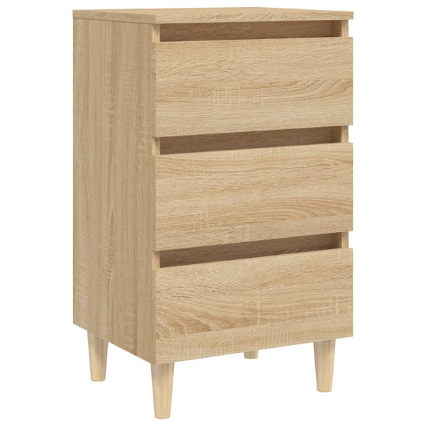 Nachttisch Sonoma Eiche mit Holzbeinen