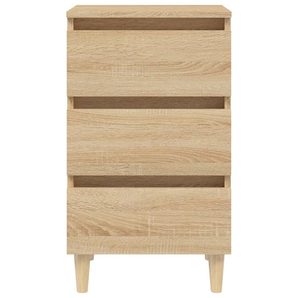 Nachttisch Sonoma Eiche mit Holzbeinen