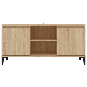 vidaXL TV Cabinet with Metal Legs Sonoma Oak 103.5x35x50 cm