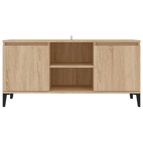 vidaXL TV Cabinet with Metal Legs Sonoma Oak 103.5x35x50 cm
