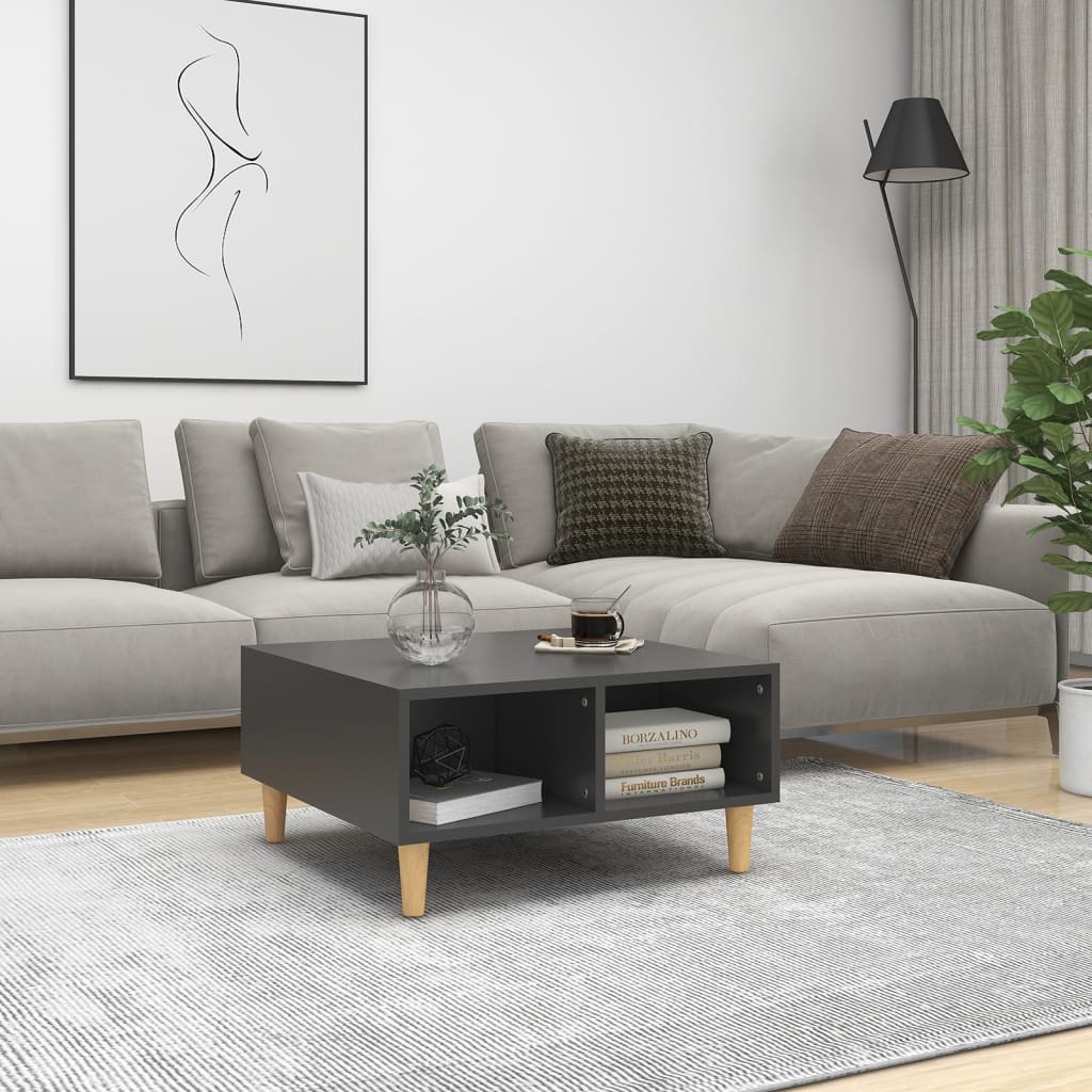 vidaXL Coffee Table Grey 60x60x30 cm Engineered Wood