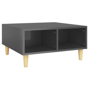 vidaXL Coffee Table High Gloss Grey 60x60x30 cm Engineered Wood