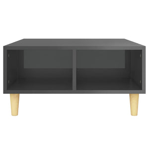 vidaXL Coffee Table High Gloss Grey 60x60x30 cm Engineered Wood