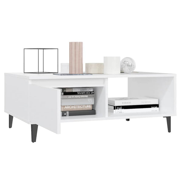 vidaXL Coffee Table White 90x60x35 cm Engineered Wood