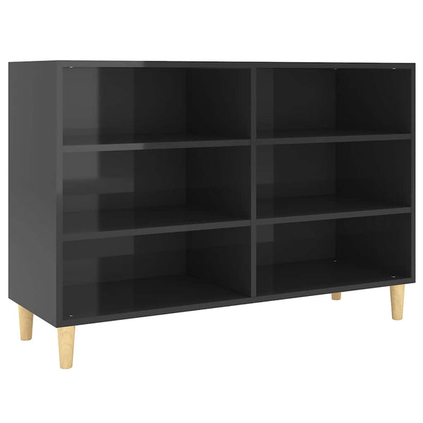 Sideboard Schwarz Hochglanz 103,5 cm