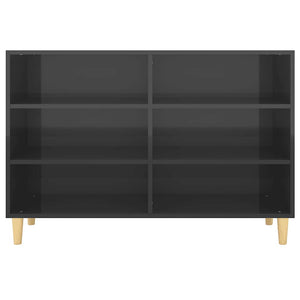 Sideboard Schwarz Hochglanz 103,5 cm