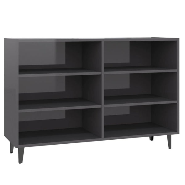 Hochglanz Grau Sideboard 103,5 cm