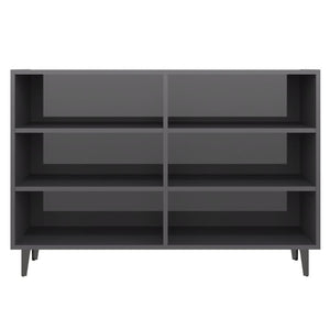 Hochglanz Grau Sideboard 103,5 cm