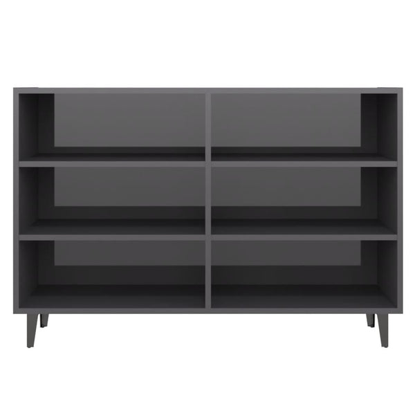 Hochglanz Grau Sideboard 103,5 cm