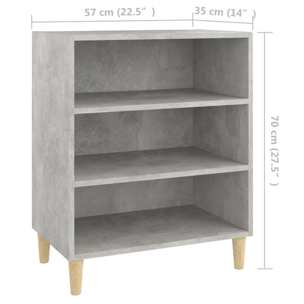 Betongraues Sideboard 57x35x70 cm