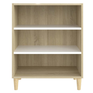 Sideboard Weiß Sonoma-Eiche 57x35x70 cm