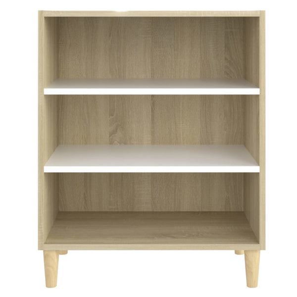 Sideboard Weiß Sonoma-Eiche 57x35x70 cm